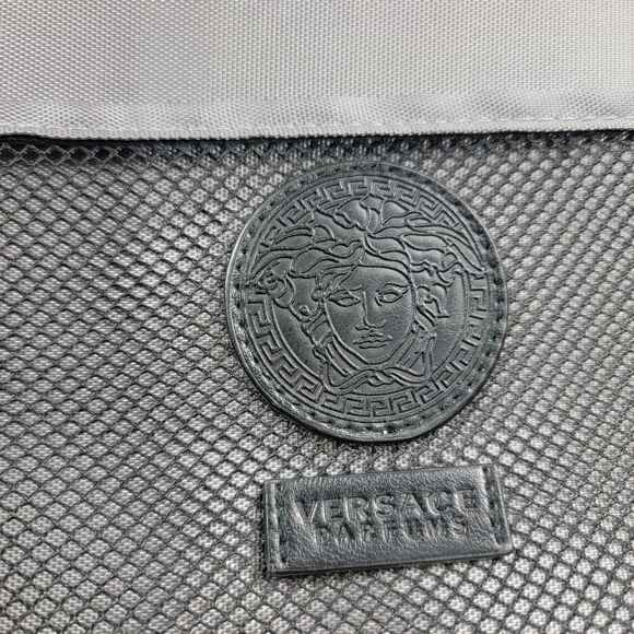 Versace Toiletry Travel Bag Gray Black Carry On Luggage Zip Up - Picture 3 of 12
